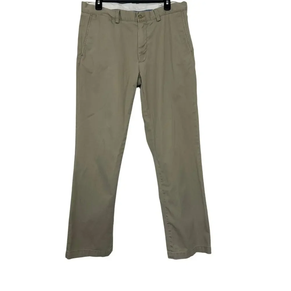 Polo Ralph Lauren Classic Fit Chino Pants 34x32 Khaki 100% Cotton Preppy Ivy
